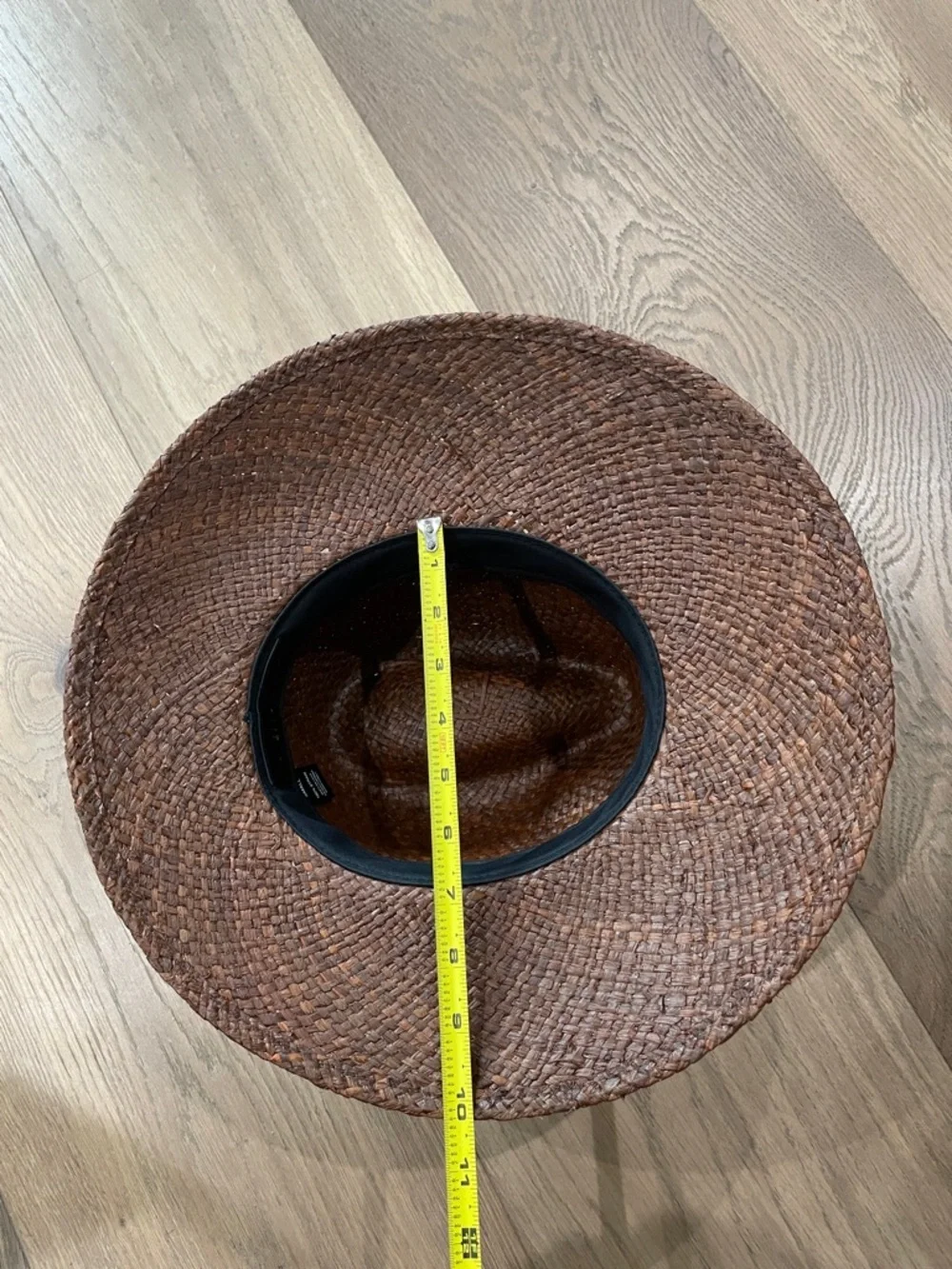 Janessa Leone Dora Raffia Straw Fedora Hat Brown
